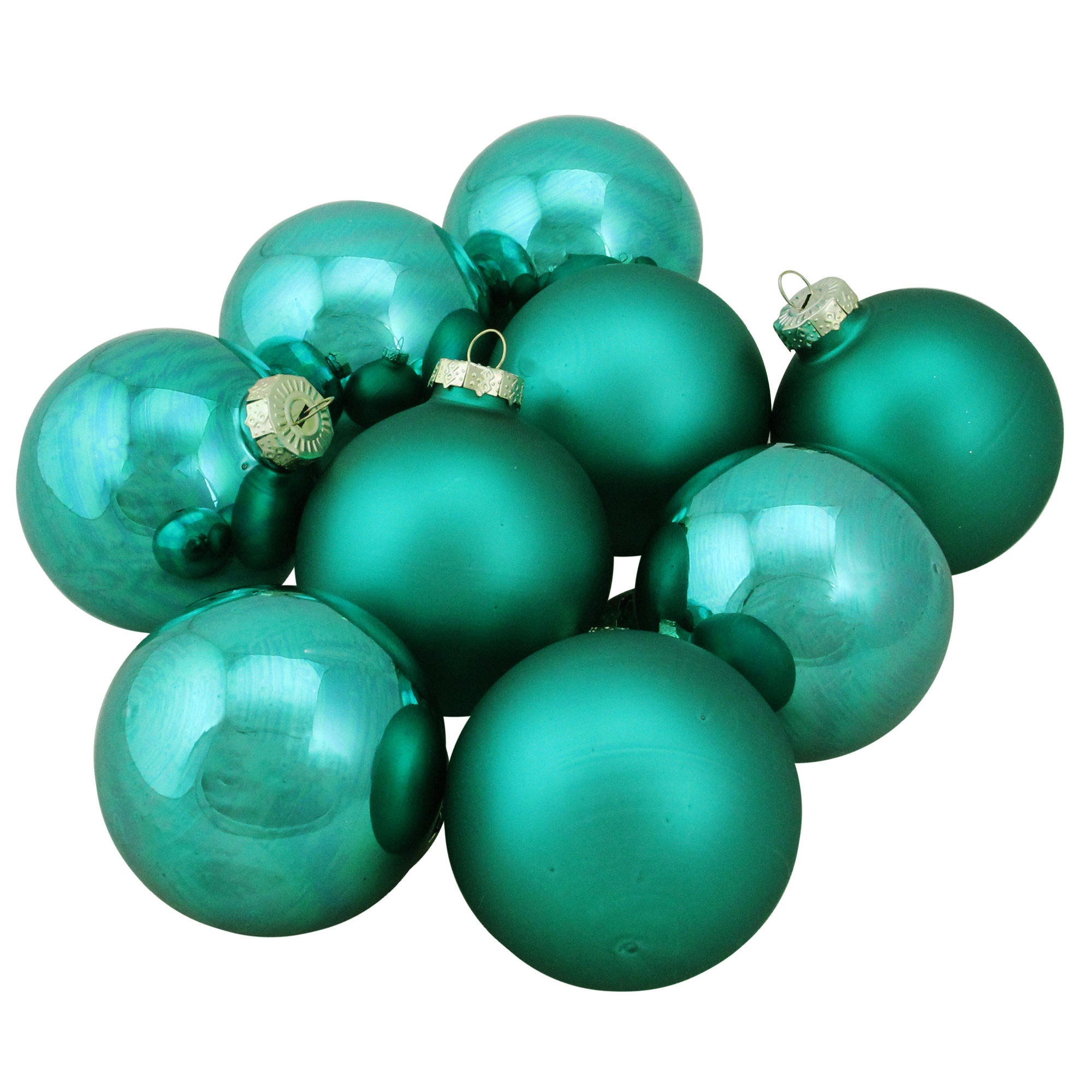 Northlight Seasonal 9ct Emerald Green 2-Finish Glass Christmas Ball